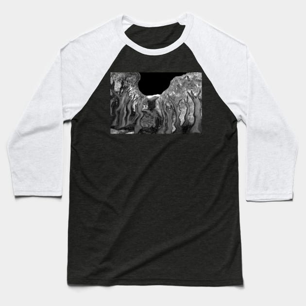 The Dark Forest Baseball T-Shirt by Mickangelhere1